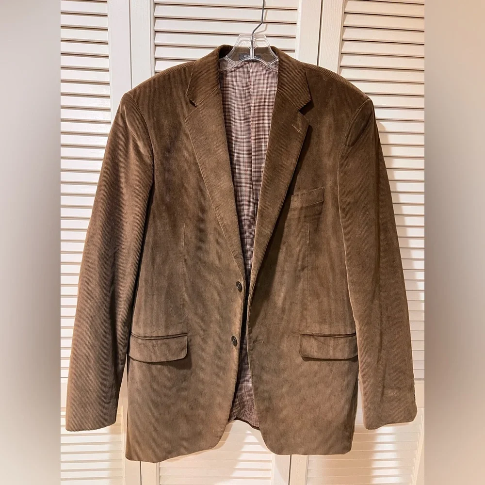 Vintage Saddlebred Corduroy Brown Blazer 42L NWOT
